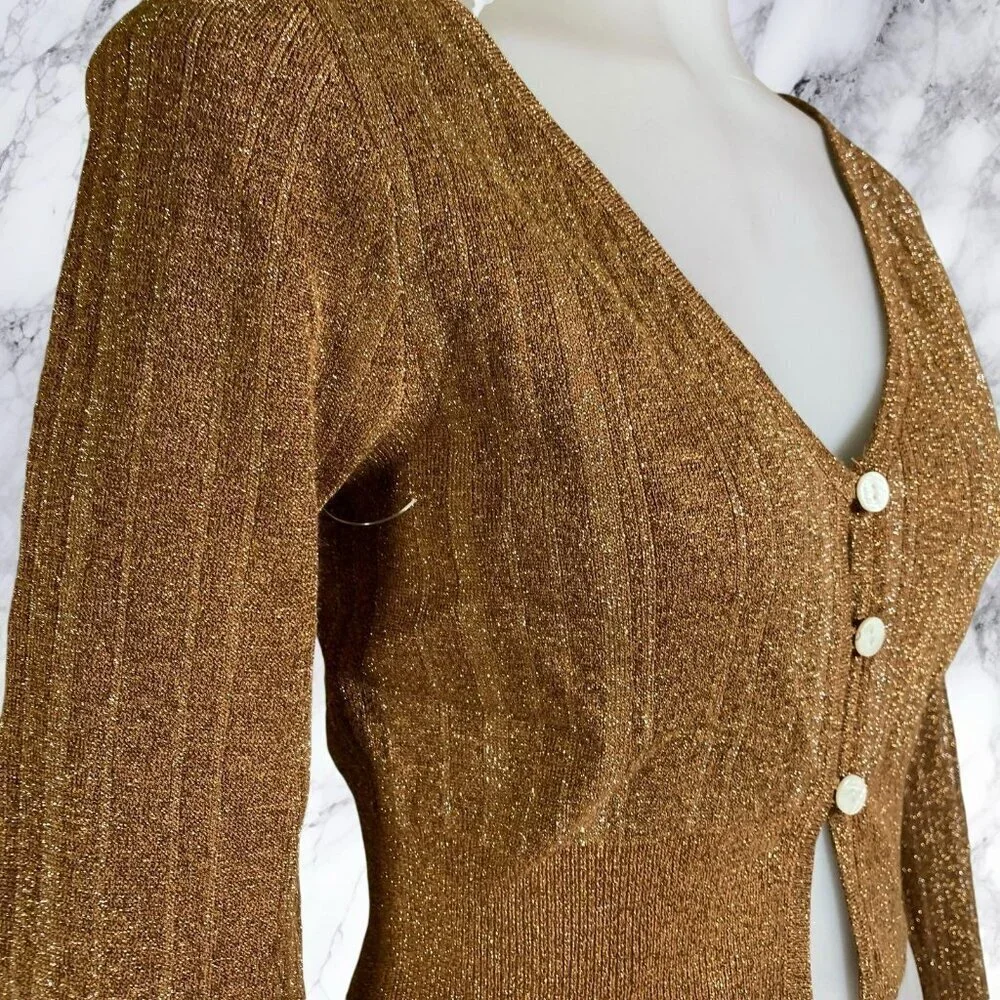 LPA Vance Mini Cardigan in Bronze
